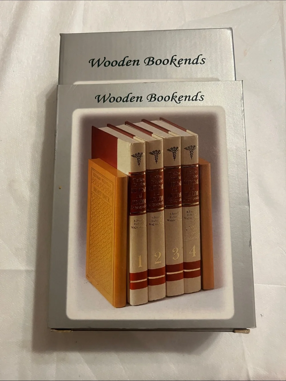 Wooden Bookends - Tan and Brown Decorative Home Accent